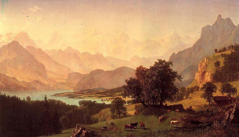 Albert Bierstadt Bernese Alps, oil on canvas china oil painting image